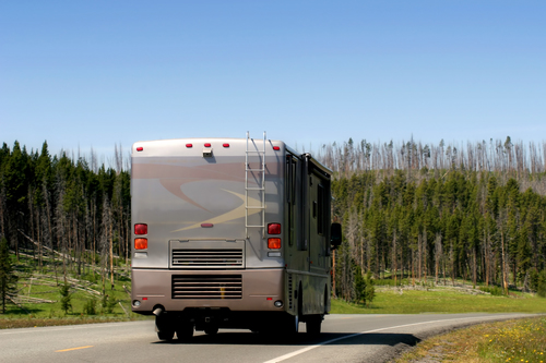 rv slide outs recessed on the road