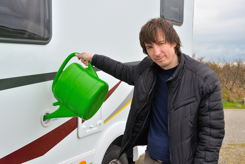 refilling water into your rv's tank